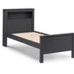 Maine Bookcase 90cm Single Bed - Anthracite