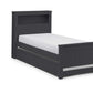 Maine Bookcase 90cm Single Bed - Anthracite