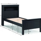 Maine Bookcase 90cm Single Bed - Anthracite