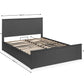 Maine Ottoman Storage 135cm Double Bed - Anthracite