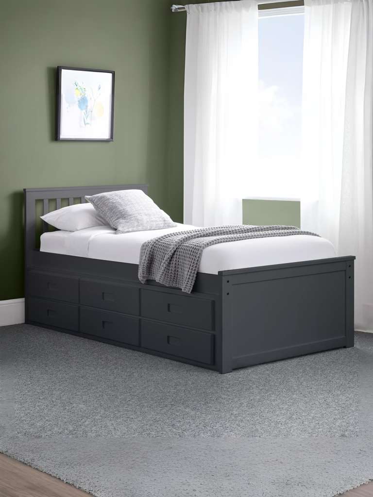 Maisie Bed With Underbed And Drawers Anthracite