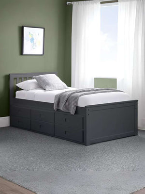 Maisie Bed With Underbed And Drawers Anthracite