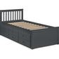 Maisie Bed With Underbed And Drawers Anthracite