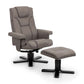 Malmo Swivel Recliner & Stool - Grey