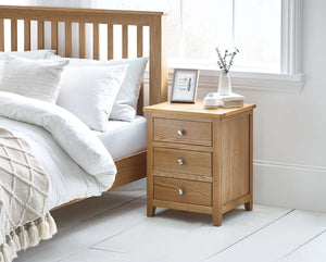 Mallory 3 Drawer Bedside
