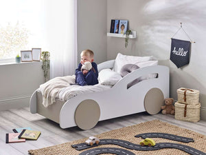 Atlantis Toddler Car Bed - White