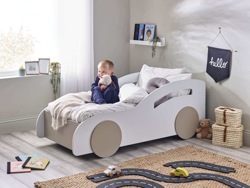 Atlantis Toddler Car Bed - White