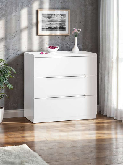 Manhattan 3 Drawer Chest - White
