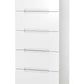 Manhattan 5 Drawer Narrow Chest - White