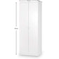 Manhattan 2 Door Wardrobe - White