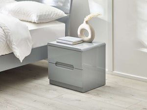 Manhattan 2 Drawer Bedside - Grey