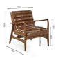 Marshall Accent Chair - Brown Faux Leather