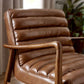 Marshall Accent Chair - Brown Faux Leather