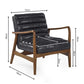 Marshall Accent Chair - Black Faux Leather