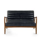Marshall 2 Seater Sofa - Black Faux Leather