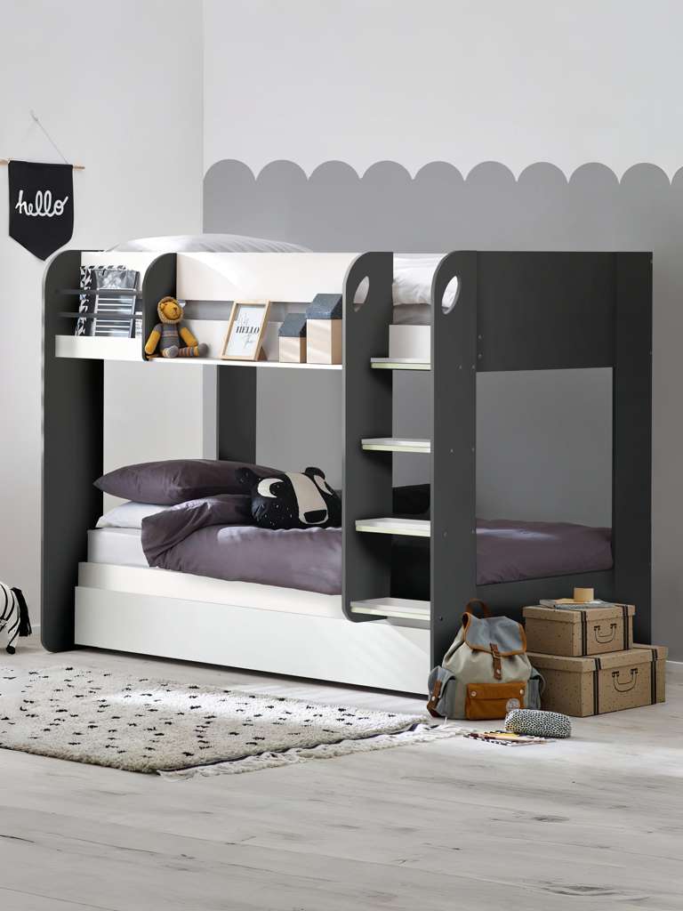 Mars Bunk & Underbed Charcoal & White