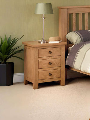 Marlborough 3 Drawer Bedside