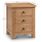 Marlborough 3 Drawer Bedside