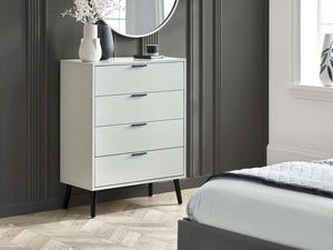 Alba 4 Drawer Wide Chest - Silk Grey