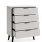 Alba 4 Drawer Wide Chest - Silk Grey