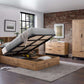 Bali Ottoman Storage 135cm Double Bed - Light Oak