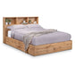 Bali Ottoman Storage 135cm Double Bed - Light Oak