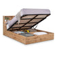 Bali Ottoman Storage 135cm Double Bed - Light Oak