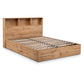 Bali Ottoman Storage 135cm Double Bed - Light Oak