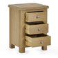 Memphis Limed Oak 3 Drawer Bedside