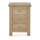 Memphis Limed Oak 3 Drawer Bedside