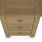Memphis Limed Oak 3 Drawer Bedside