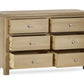 Memphis Limed Oak 6 Drawer Wide Chest