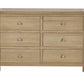 Memphis Limed Oak 6 Drawer Wide Chest