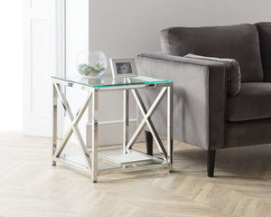 Miami Lamp Table - Silver