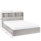 Bali Ottoman Storage 150cm King Bed -Grey Oak