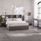 Bali Ottoman Storage 150cm King Bed -Grey Oak