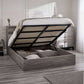 Bali Ottoman Storage 150cm King Bed -Grey Oak