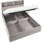 Bali Ottoman Storage 150cm King Bed -Grey Oak