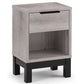 Bali 1 Drawer Bedside - Grey Oak
