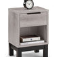 Bali 1 Drawer Bedside - Grey Oak