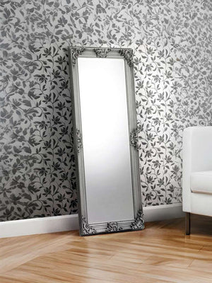 Rococo Pewter Lean-To Dress Mirror