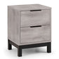 Bali 2 Drawer Bedside - Grey Oak