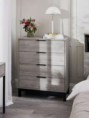 Bali 4 Drawer Chest - Grey Oak