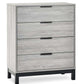 Bali 4 Drawer Chest - Grey Oak
