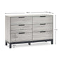 Bali 6 Drawer Wide Chest - Grey Oak