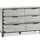 Bali 6 Drawer Wide Chest - Grey Oak