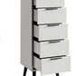 Alba 5 Drawer Narrow Chest - Silk Grey
