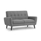 Monza 2 Seater Compact Retro Sofa - Grey