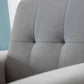 Monza 2 Seater Compact Retro Sofa - Grey