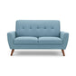 Monza 2 Seater Compact Retro Sofa - Blue